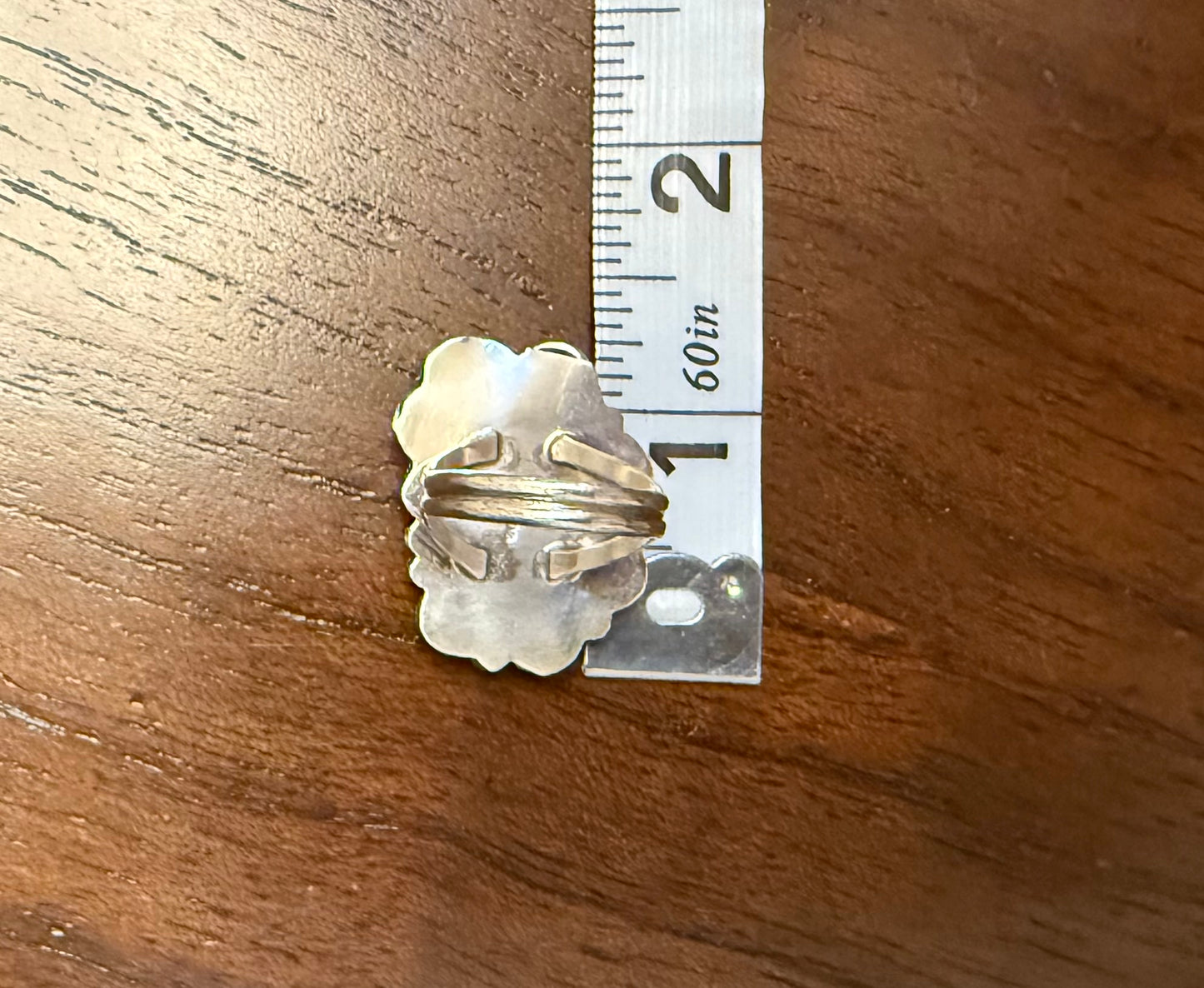 Sterling Turquoise Flower/ Leaf Ring
