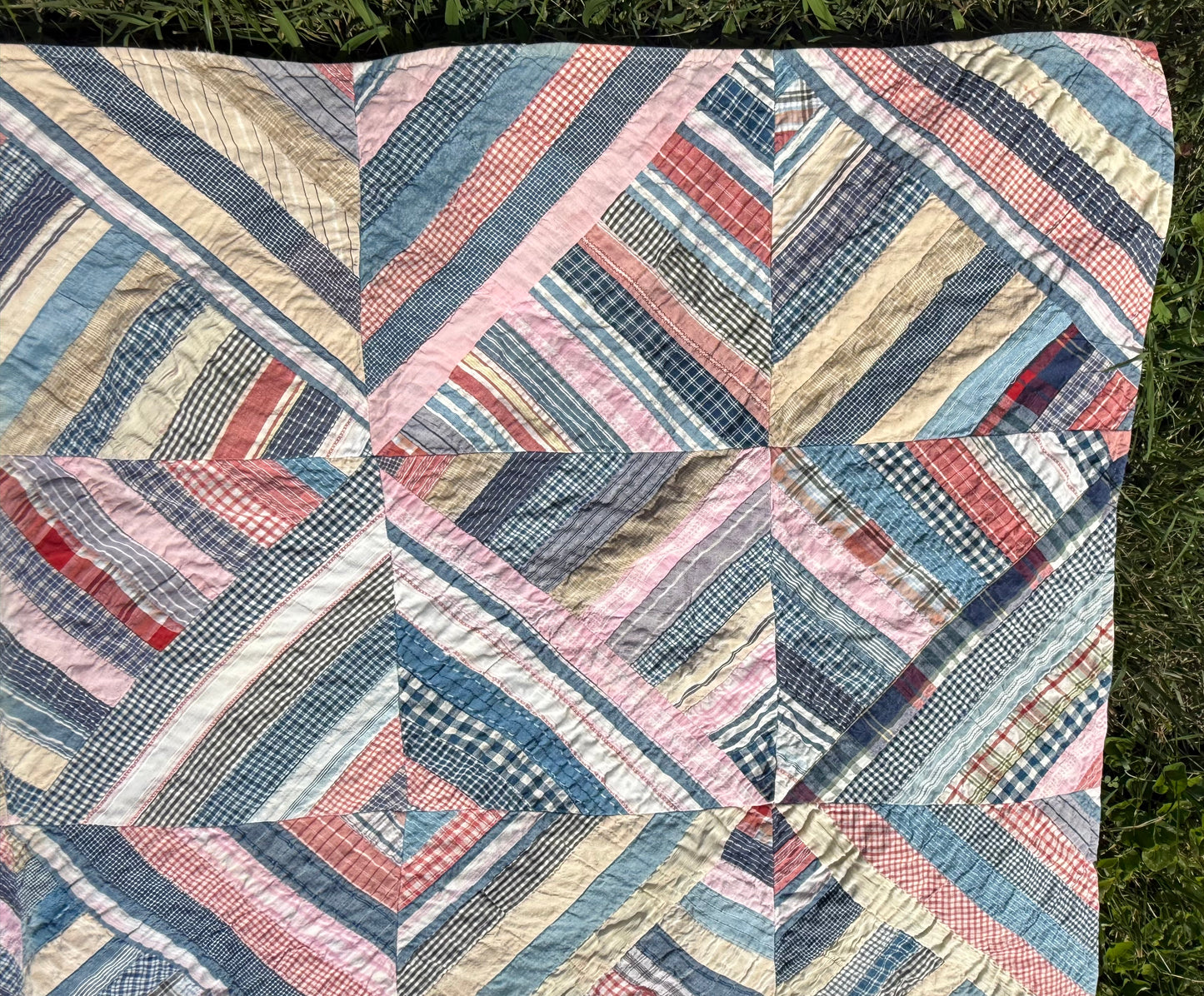 Antique String Quilt Top