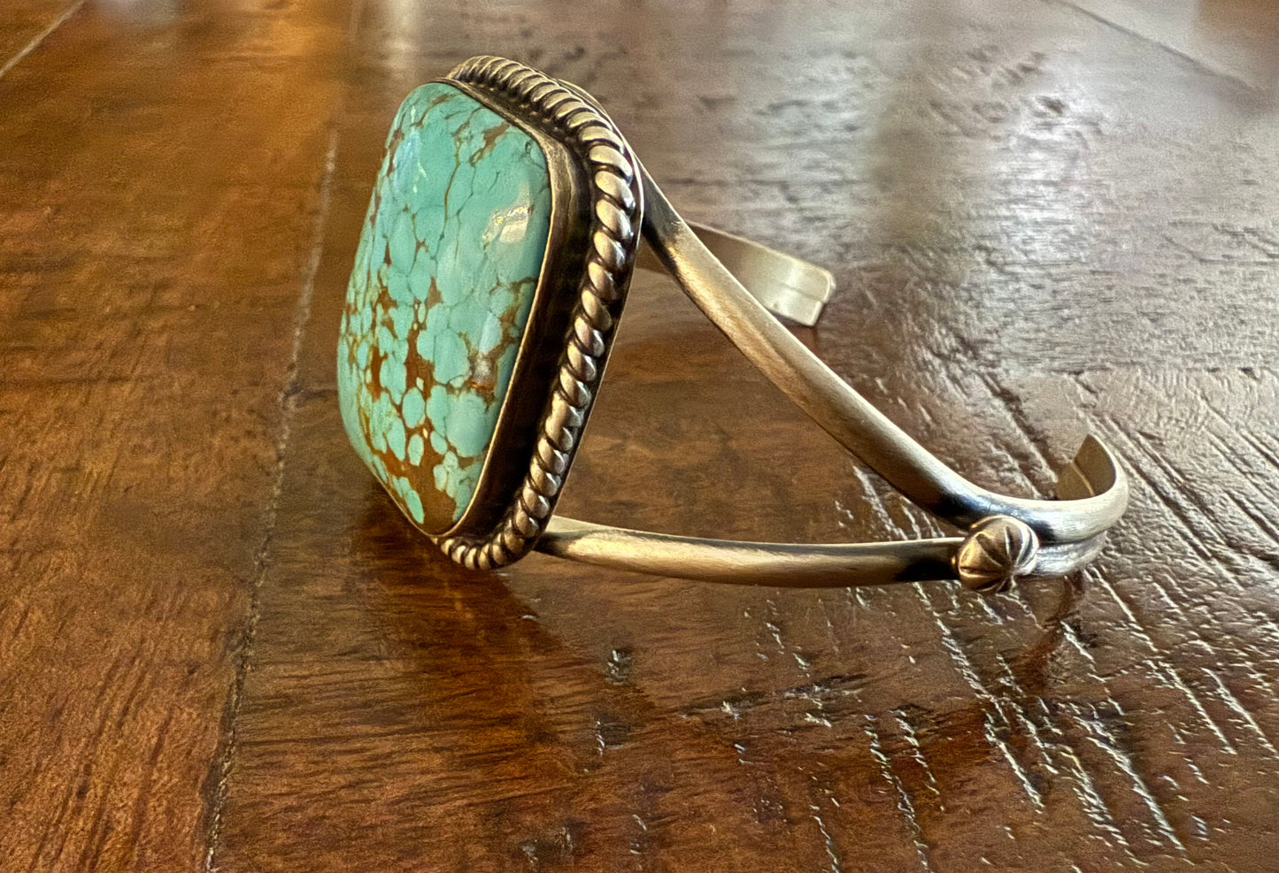 Sterling Silver Turquoise Large Stone Cuff Bracelet