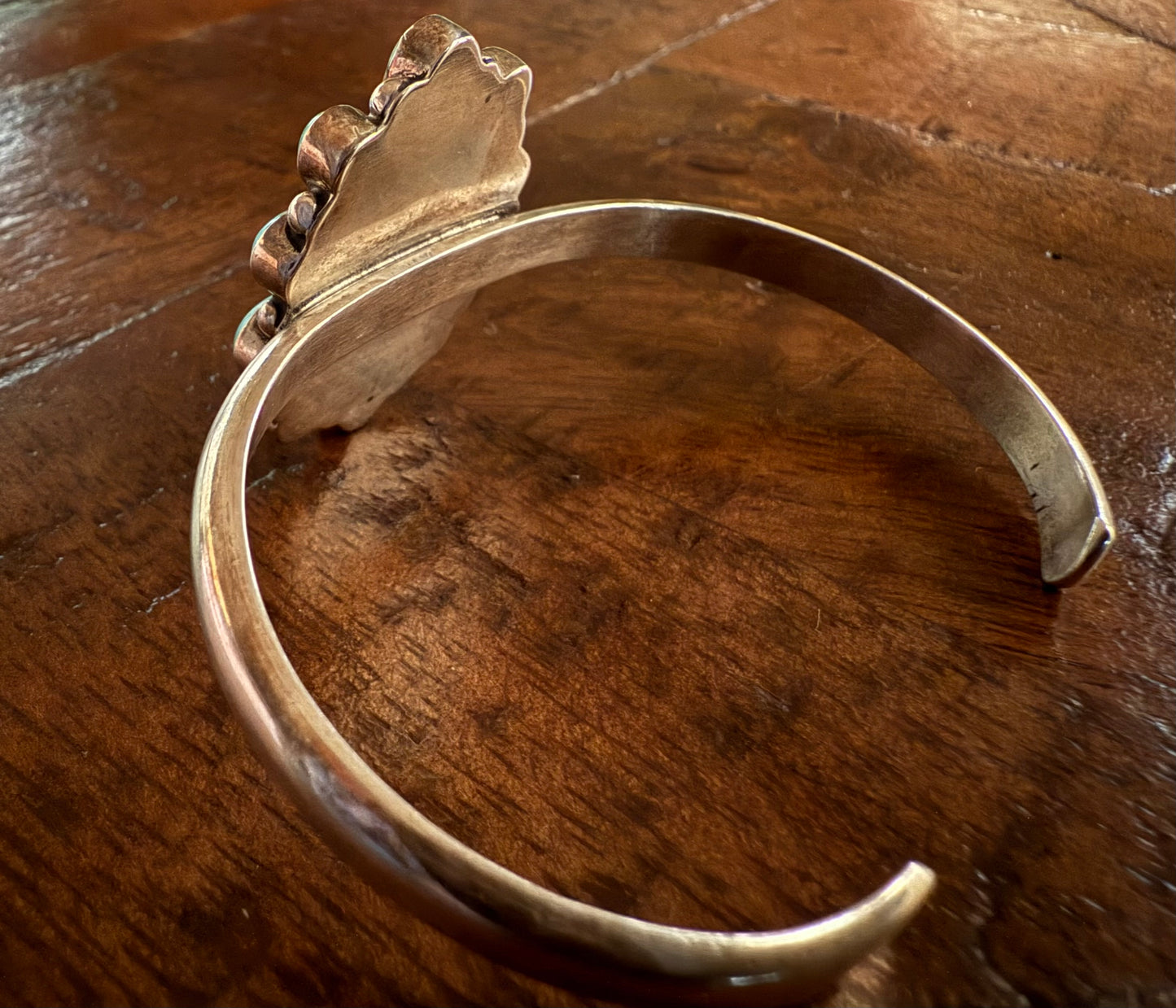 Sterling Turquoise and Pink Conch Cuff Bracelet