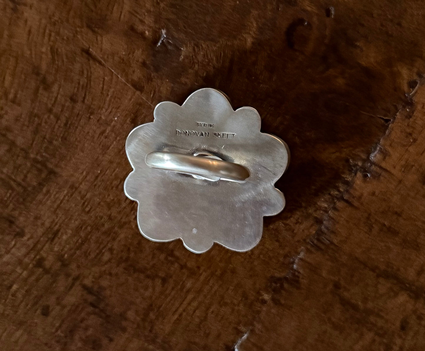 Sterling Turquoise Flower Cluster Ring