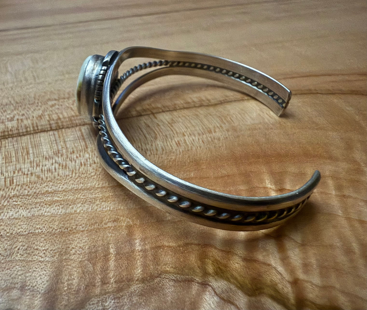 Sterling Palomino Stone Cuff Bracelet