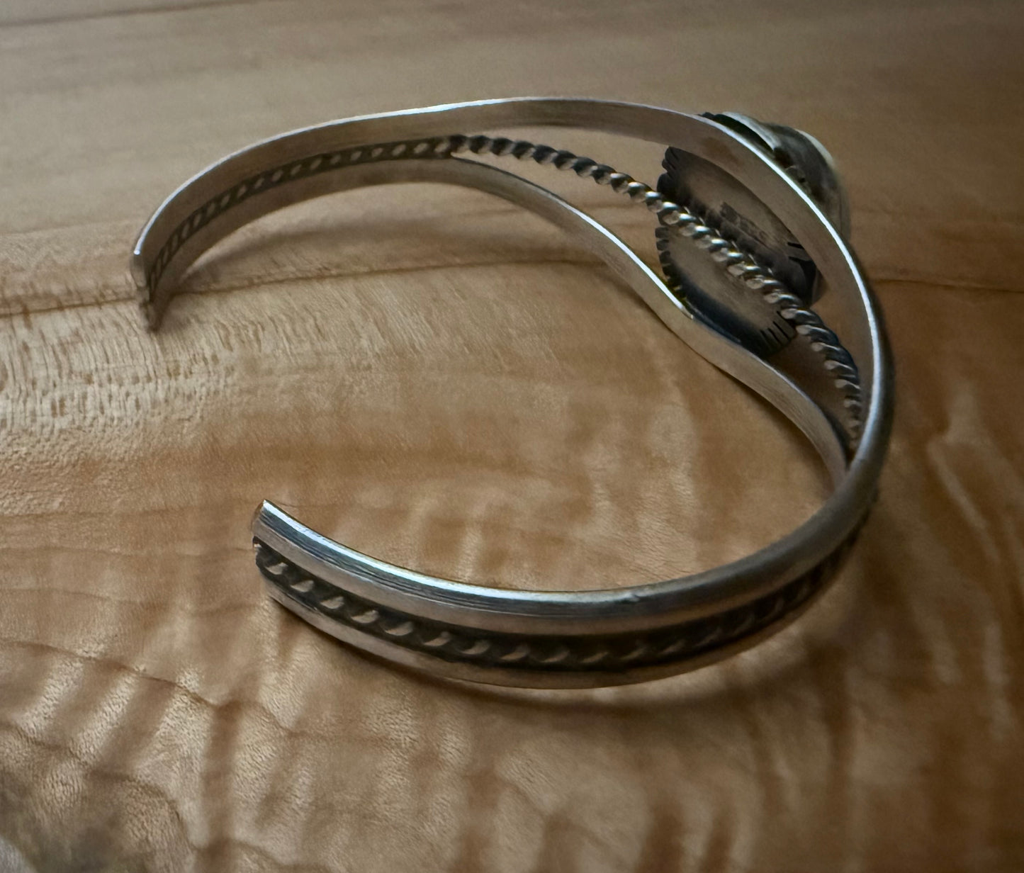 Sterling Palomino Stone Cuff Bracelet