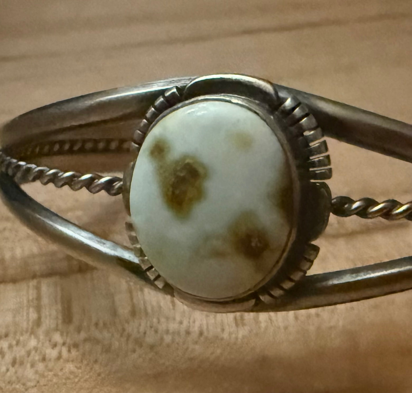 Sterling Palomino Stone Cuff Bracelet