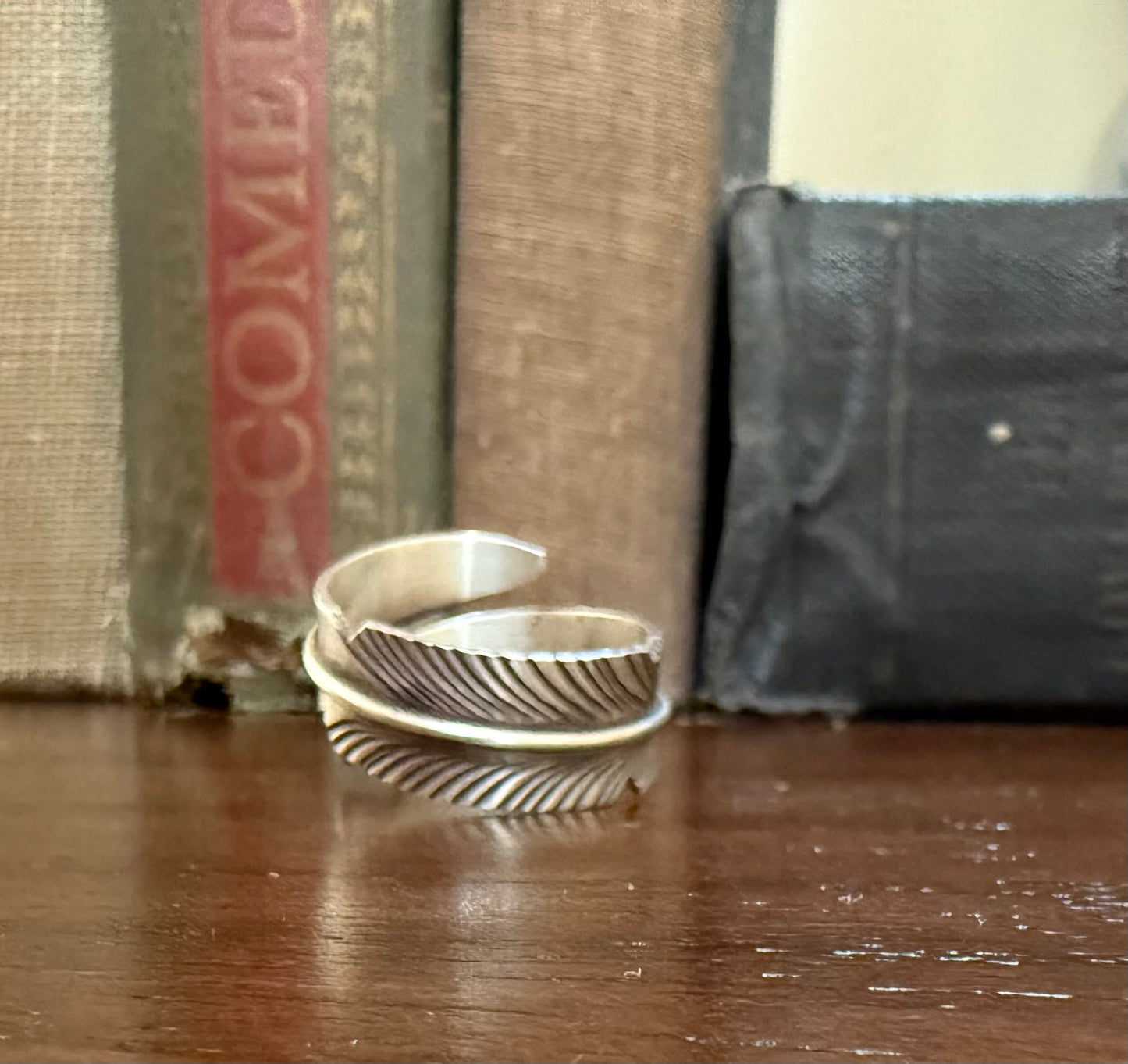 Sterling Turquoise Feather Ring