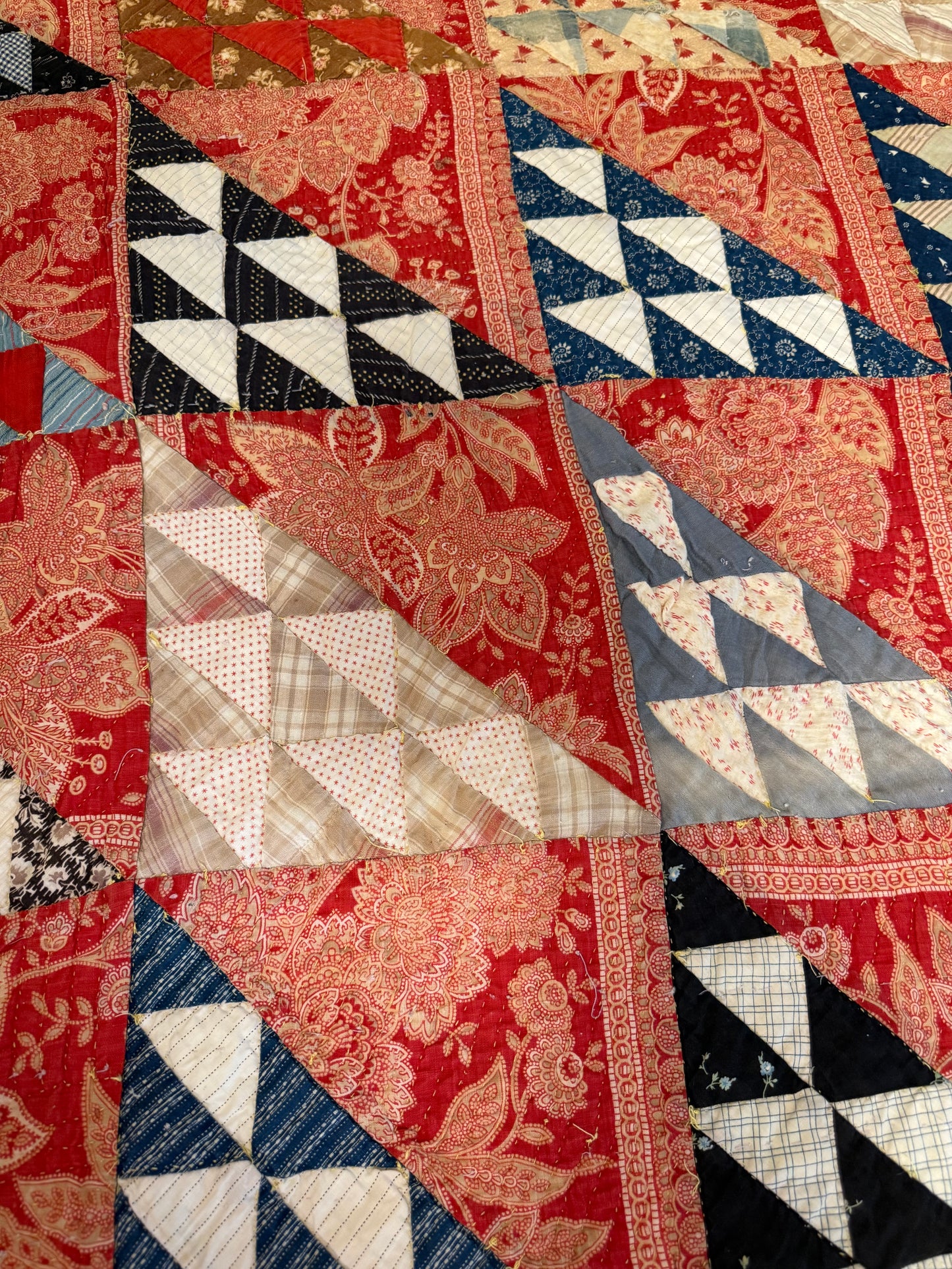 Vintage Triangle Block Quilt
