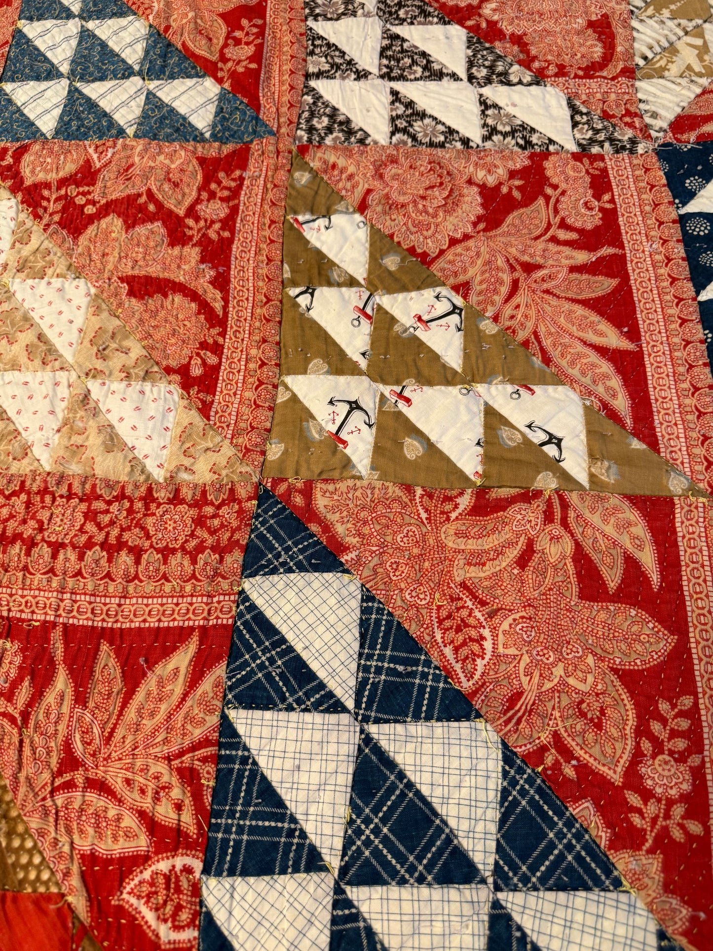 Vintage Triangle Block Quilt