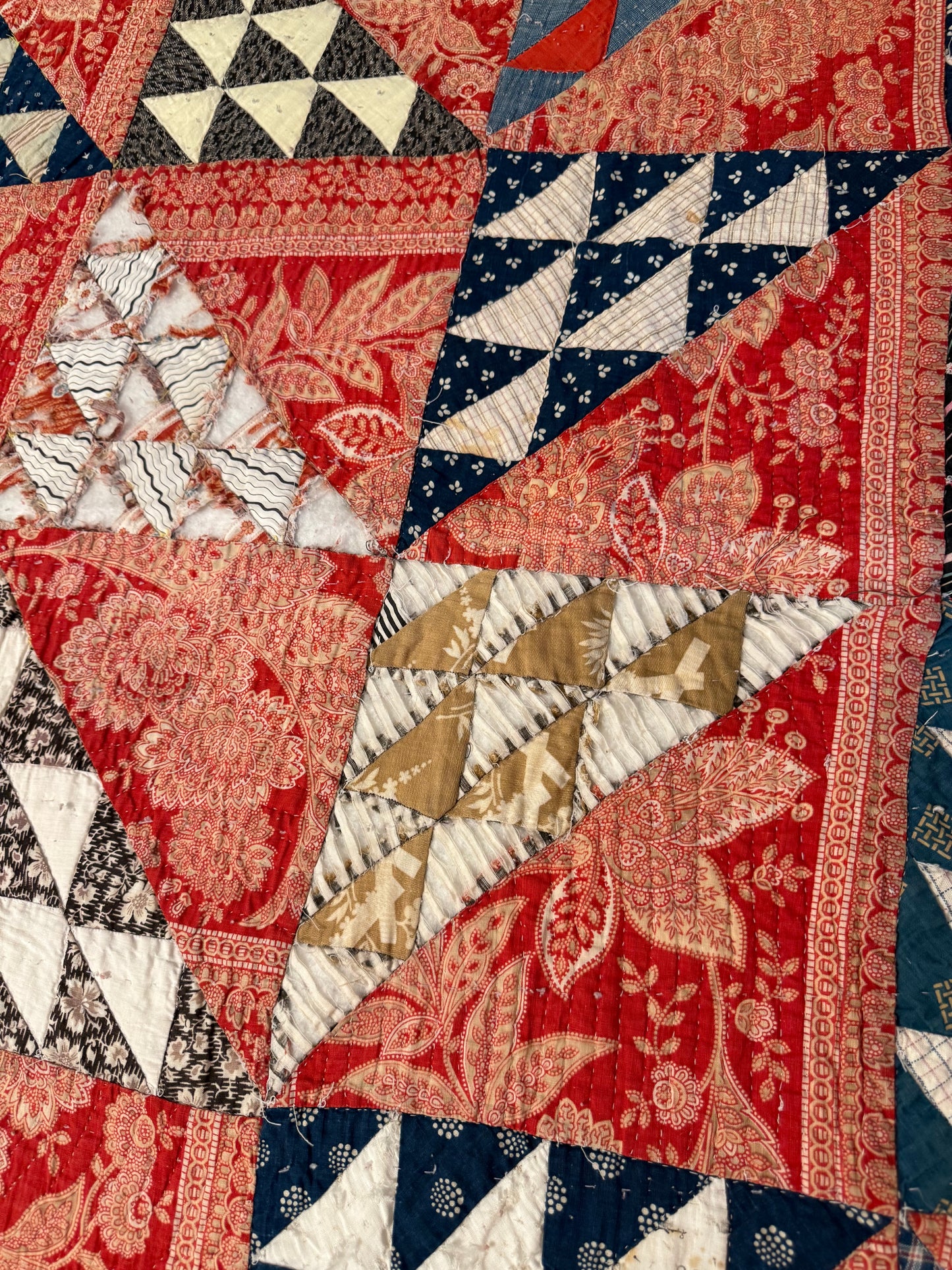 Vintage Triangle Block Quilt