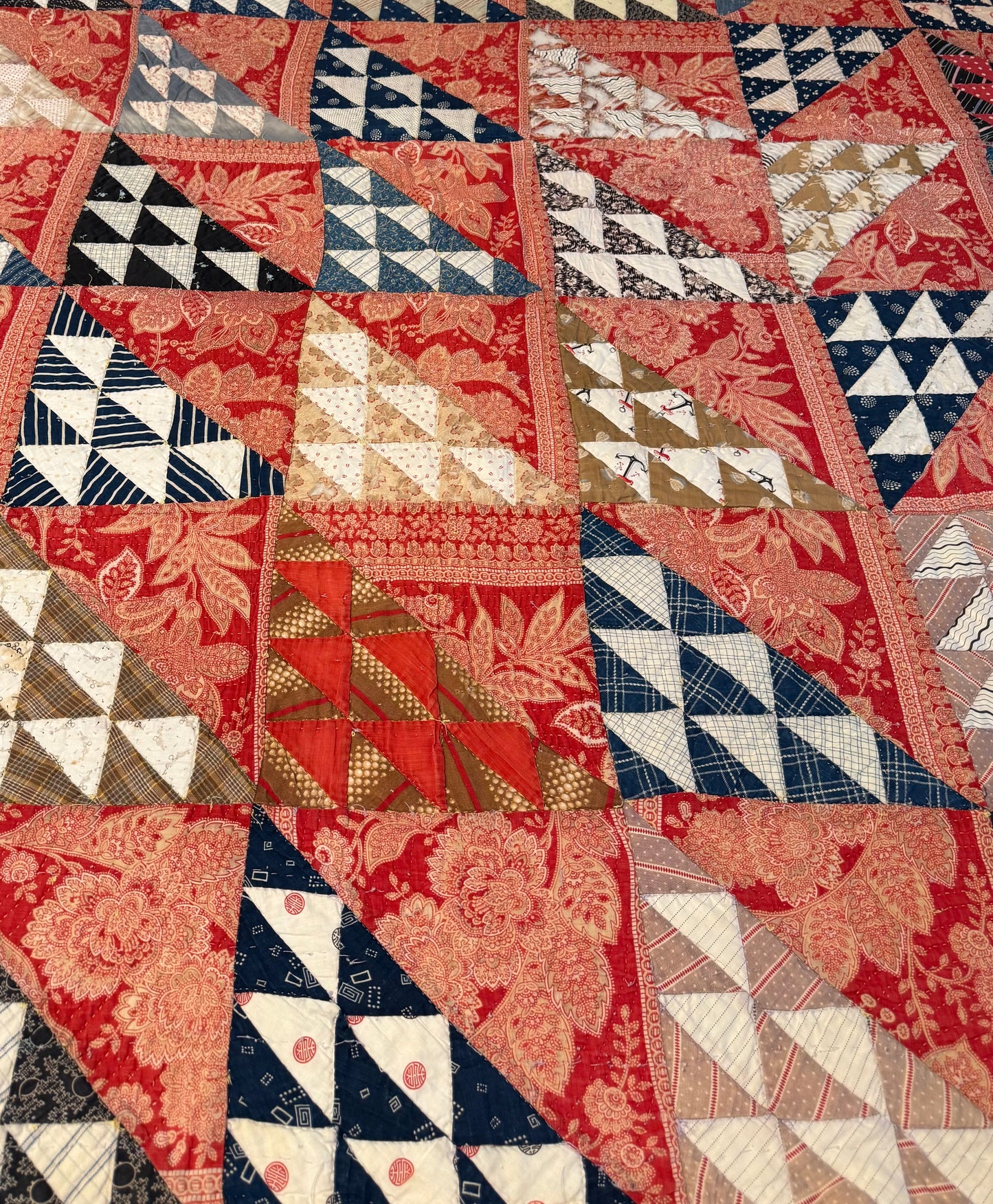 Vintage Triangle Block Quilt
