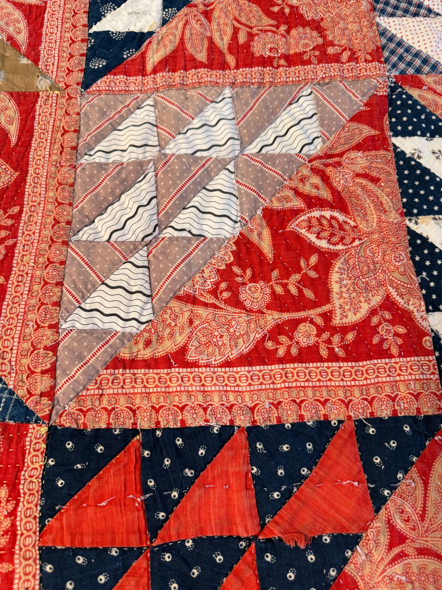 Vintage Triangle Block Quilt