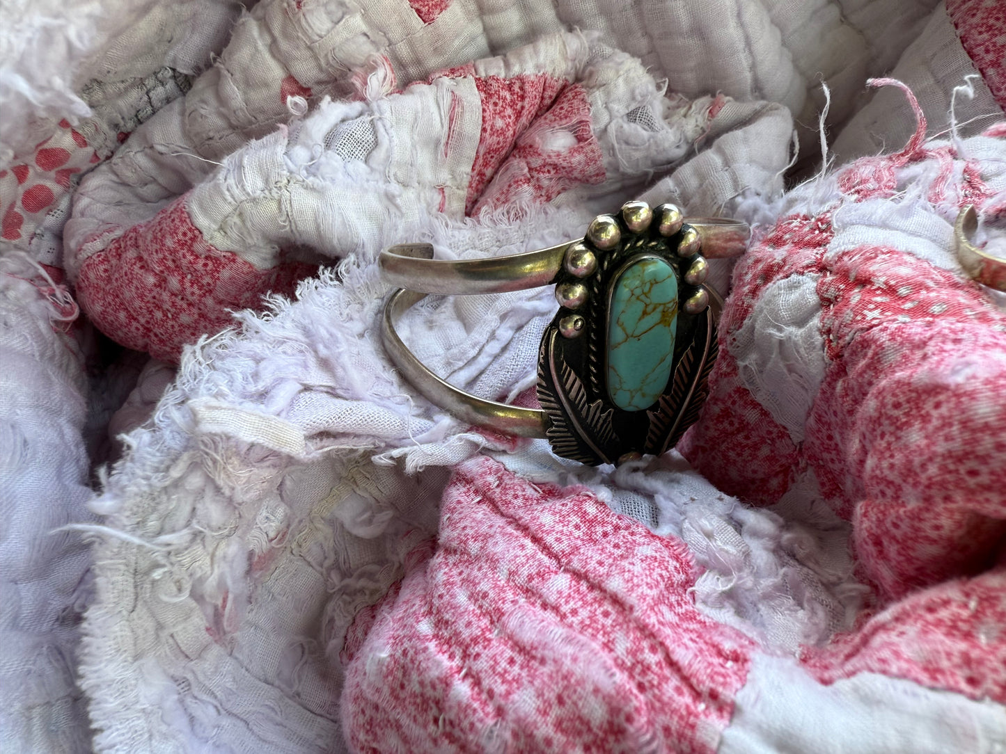 Sterling Turquoise Large Cuff Bracelet