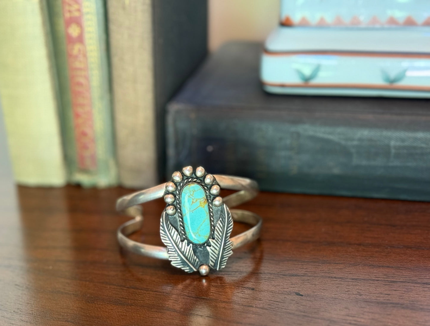 Sterling Turquoise Large Cuff Bracelet