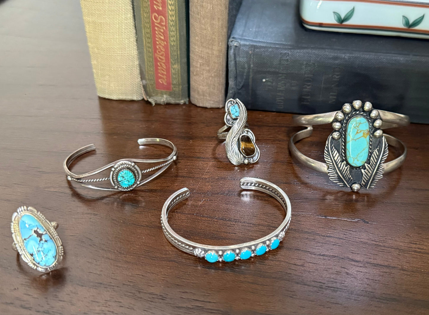 Sterling Turquoise and Tiger's Eye Ring