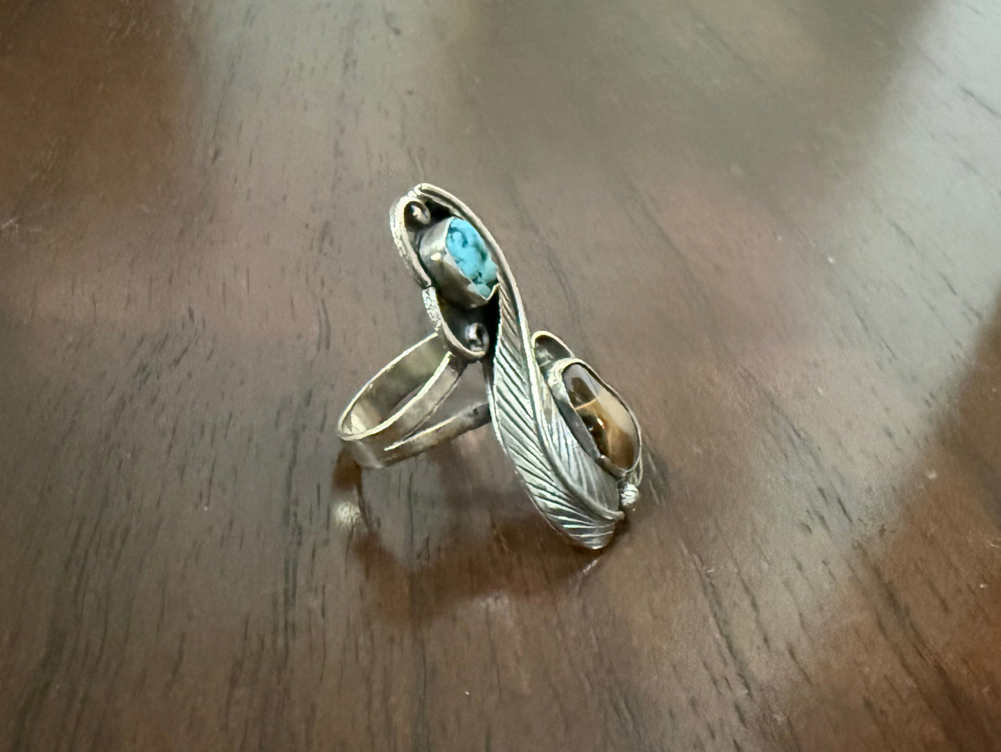 Sterling Turquoise and Tiger's Eye Ring