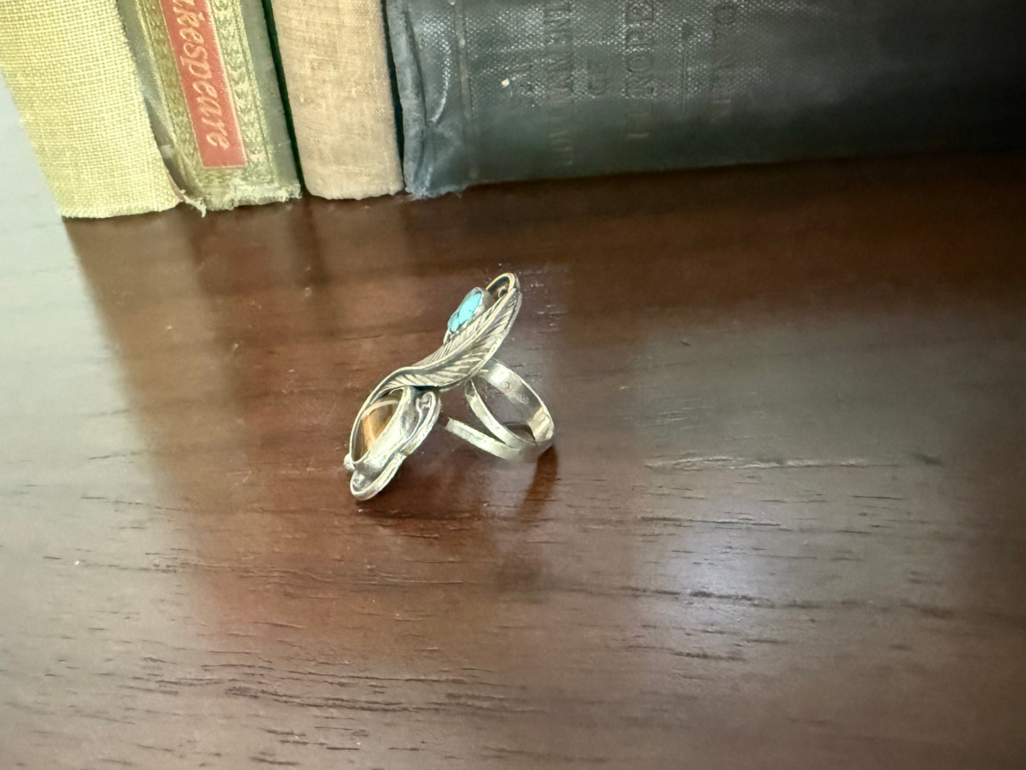 Sterling Turquoise and Tiger's Eye Ring