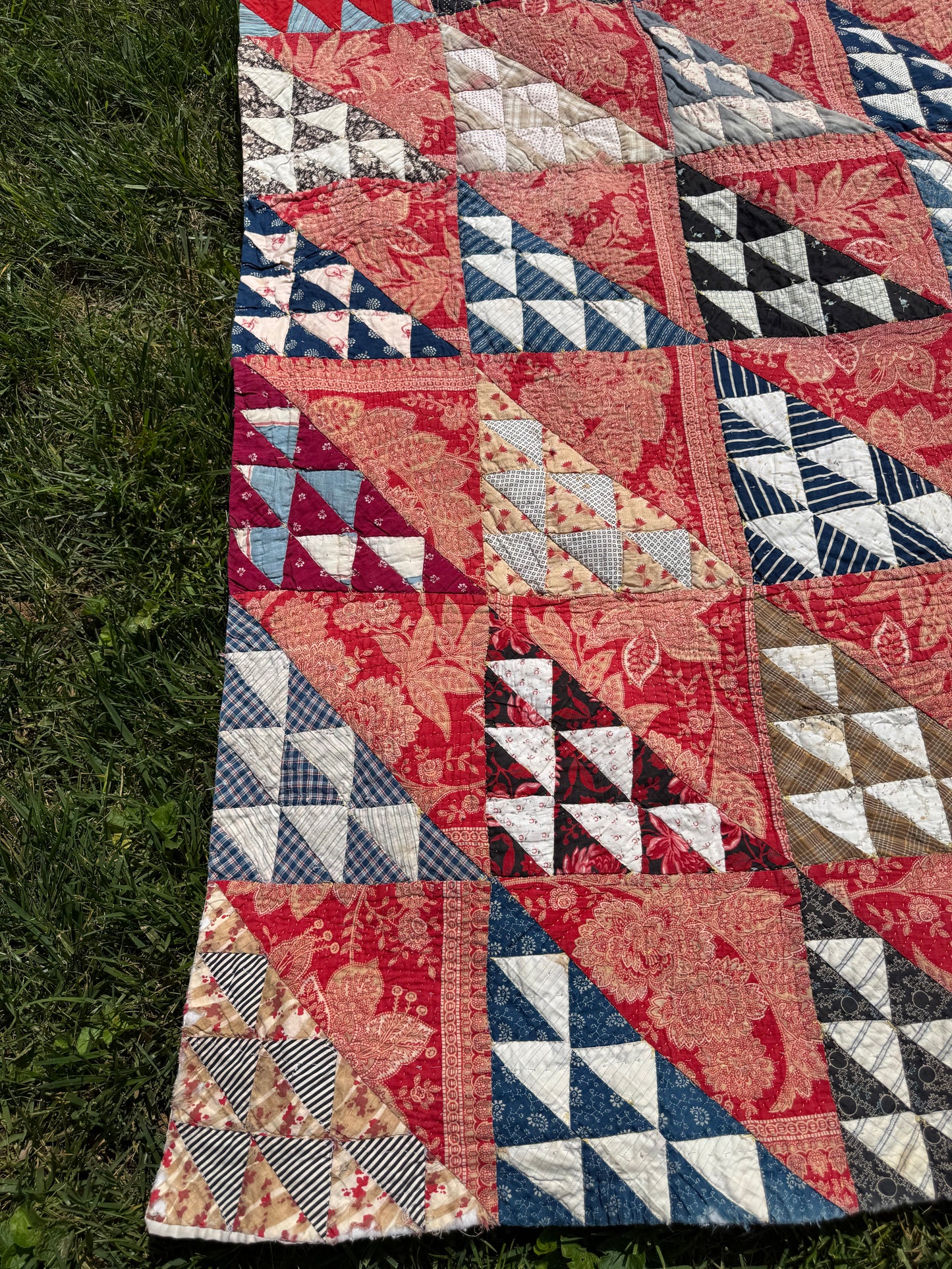 Vintage Triangle Block Quilt