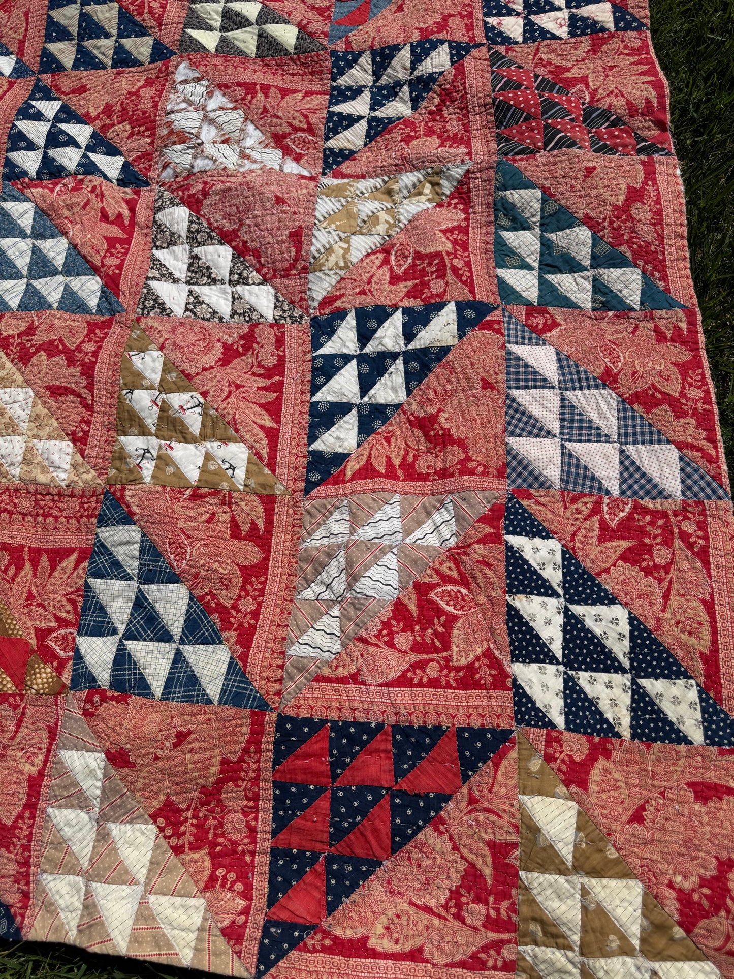 Vintage Triangle Block Quilt
