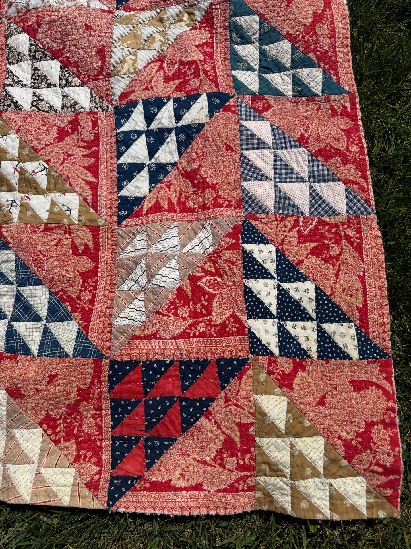 Vintage Triangle Block Quilt