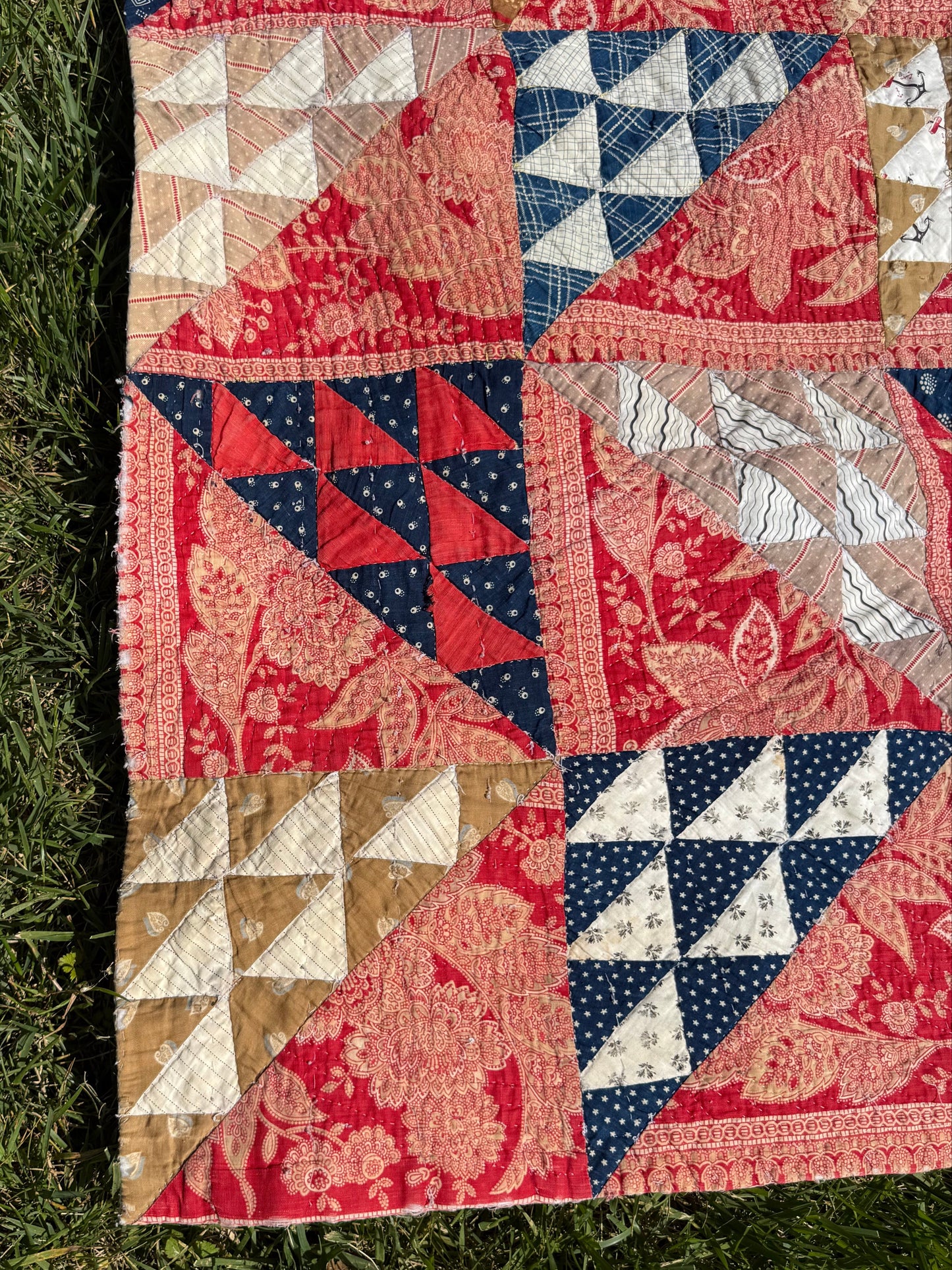 Vintage Triangle Block Quilt