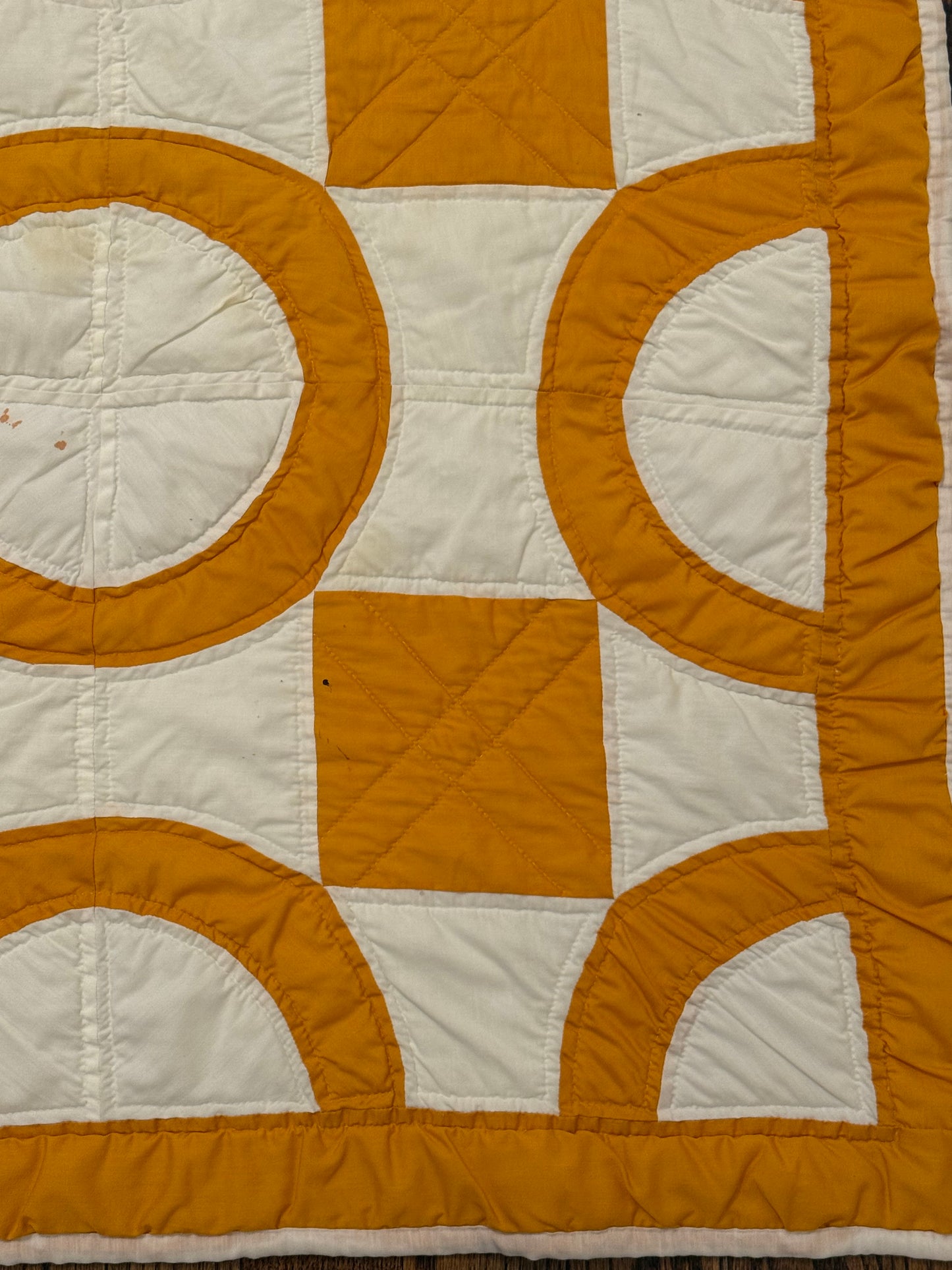 Yellow/ Gold Circles and Squares Cutter Quilt