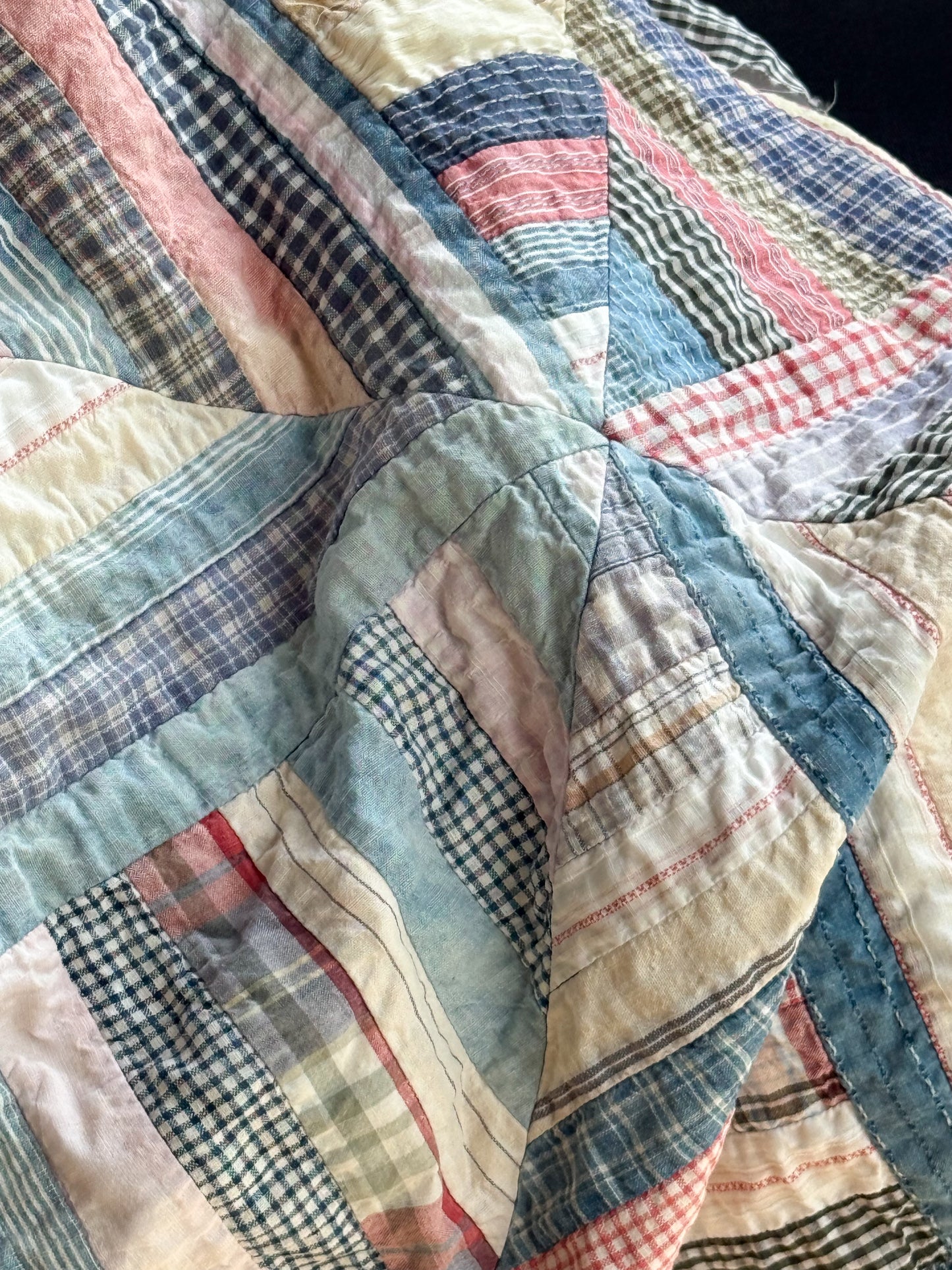 Antique String Quilt Top