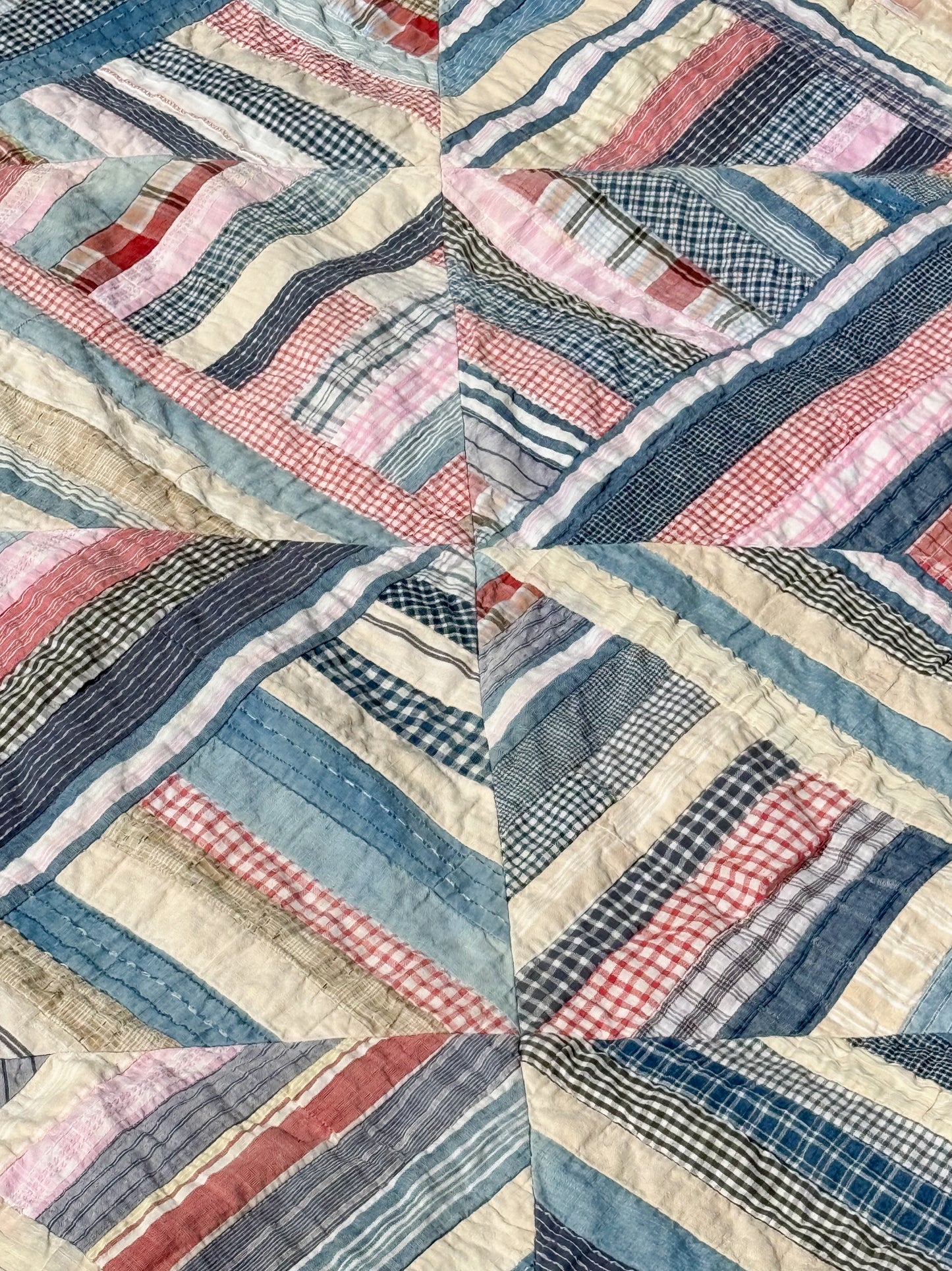 Antique String Quilt Top