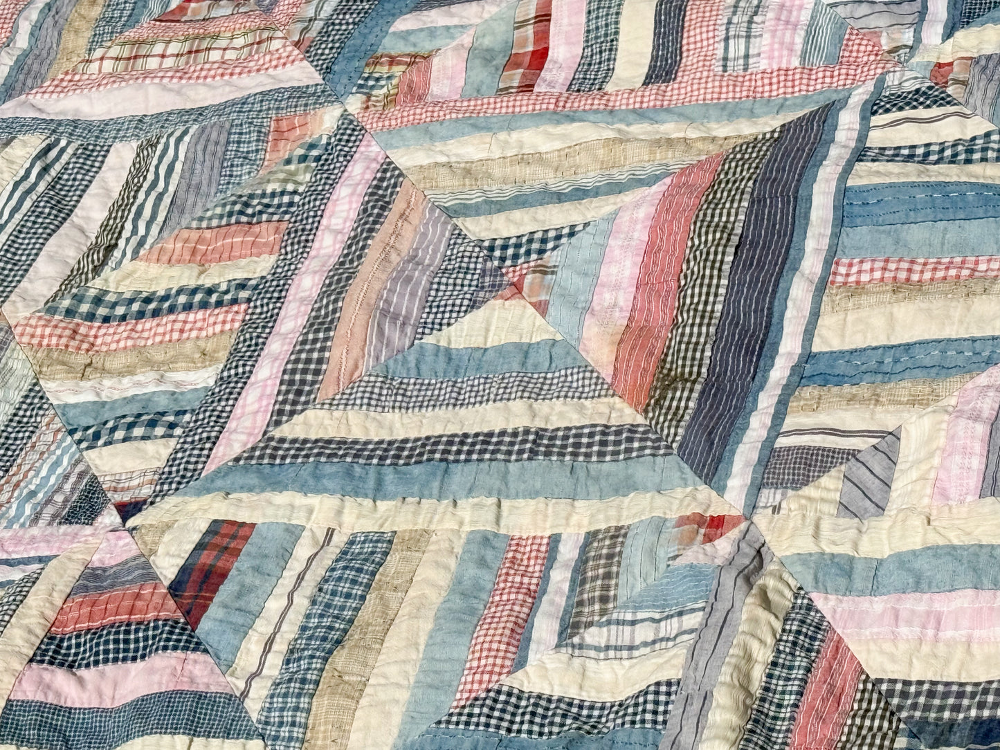 Antique String Quilt Top