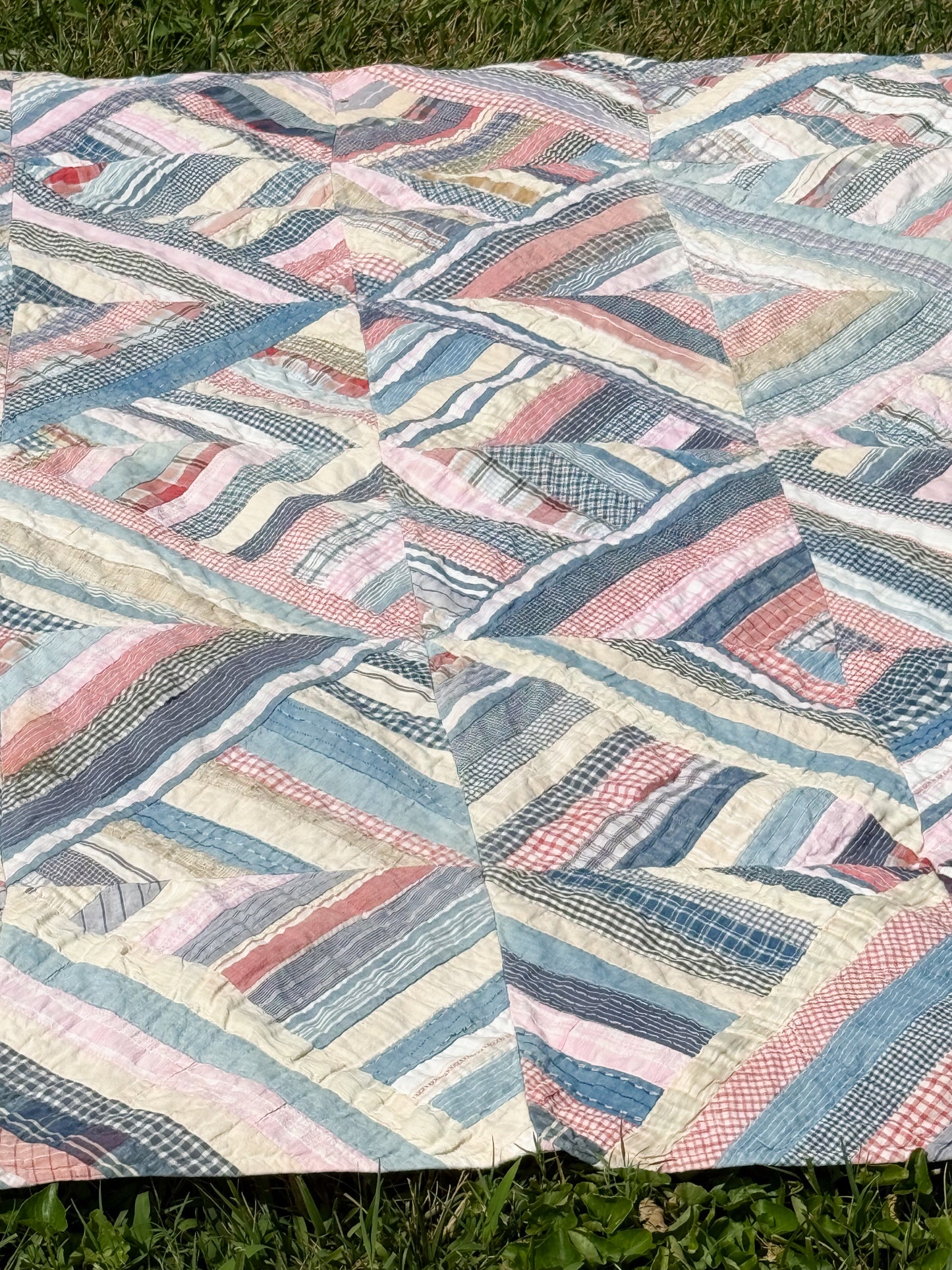 Antique String Quilt Top