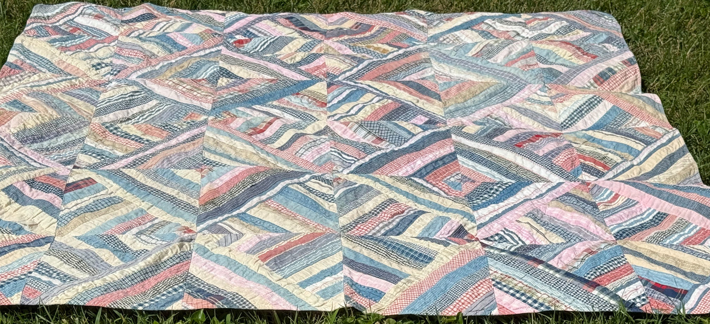 Antique String Quilt Top