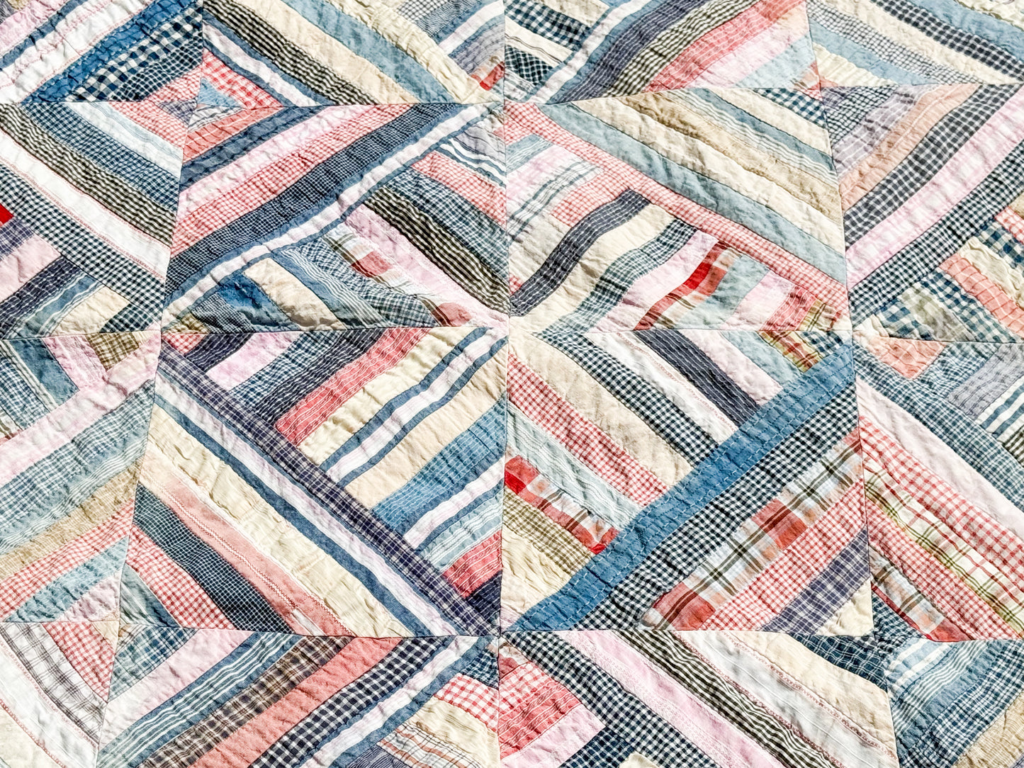 Antique String Quilt Top