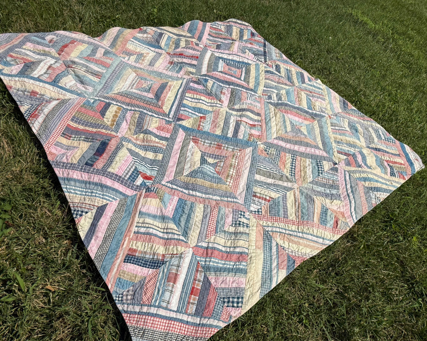 Antique String Quilt Top