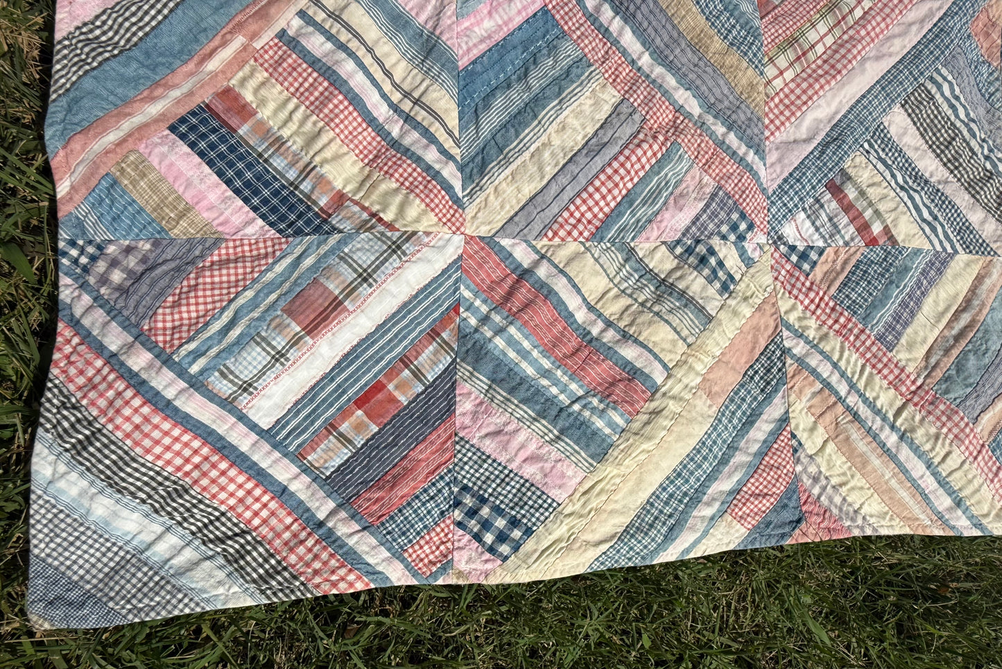 Antique String Quilt Top