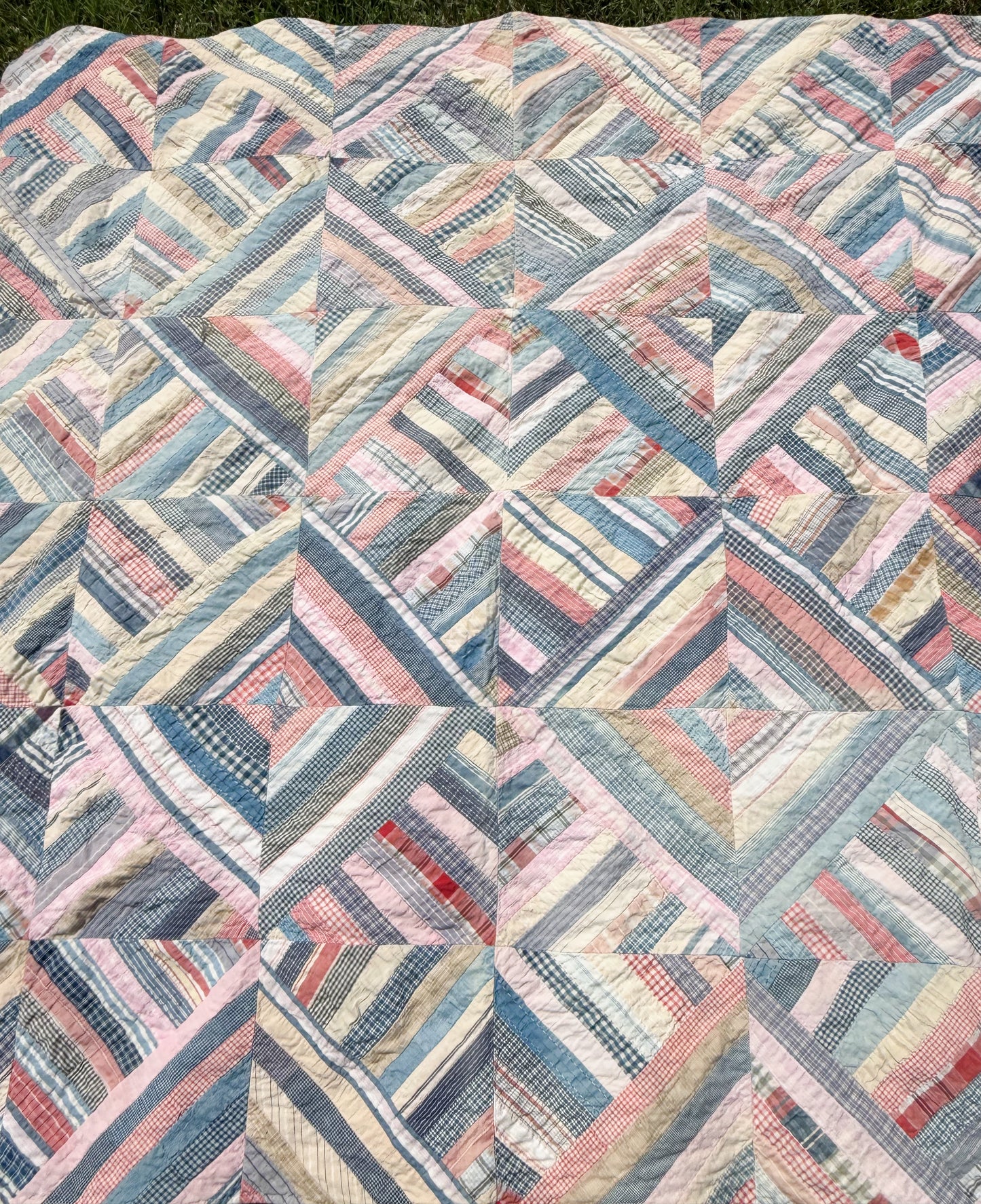 Antique String Quilt Top