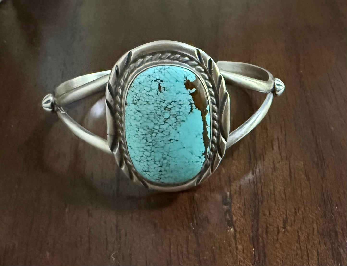 Sterling No. 8 Turquoise Cuff Bracelet