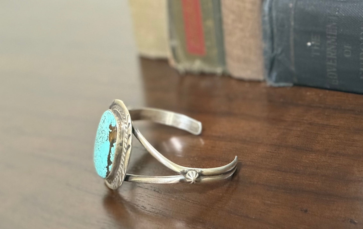 Sterling No. 8 Turquoise Cuff Bracelet