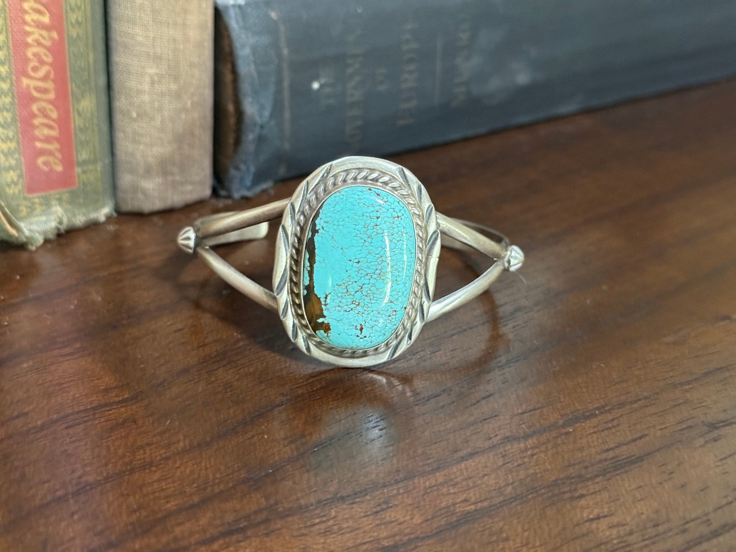 Sterling No. 8 Turquoise Cuff Bracelet
