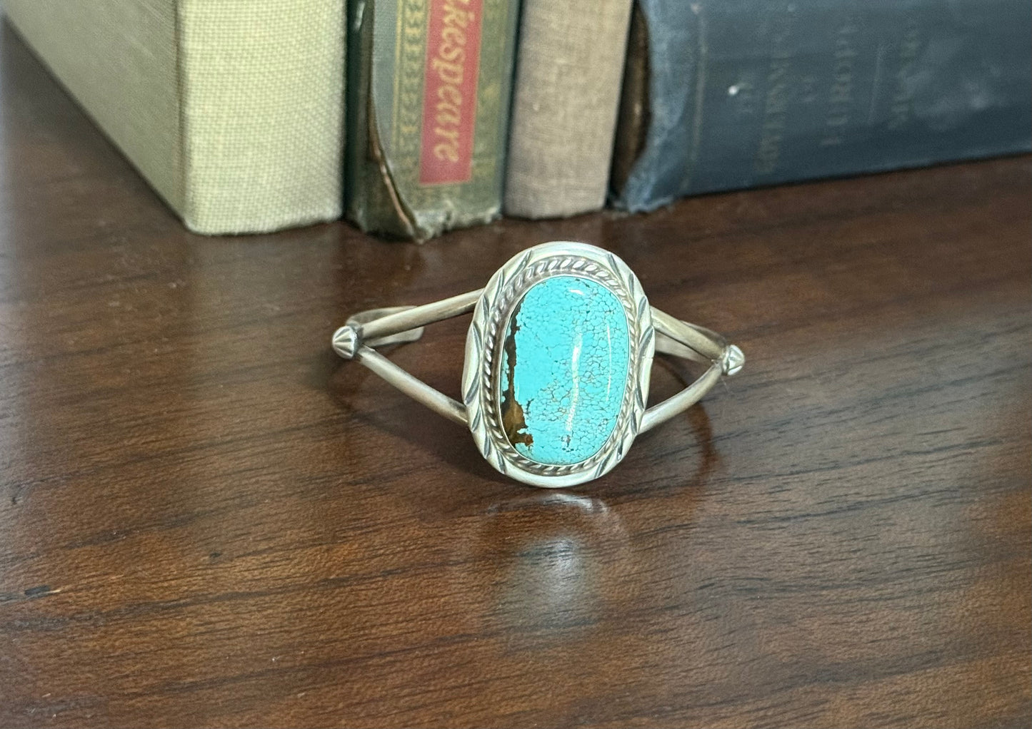 Sterling No. 8 Turquoise Cuff Bracelet