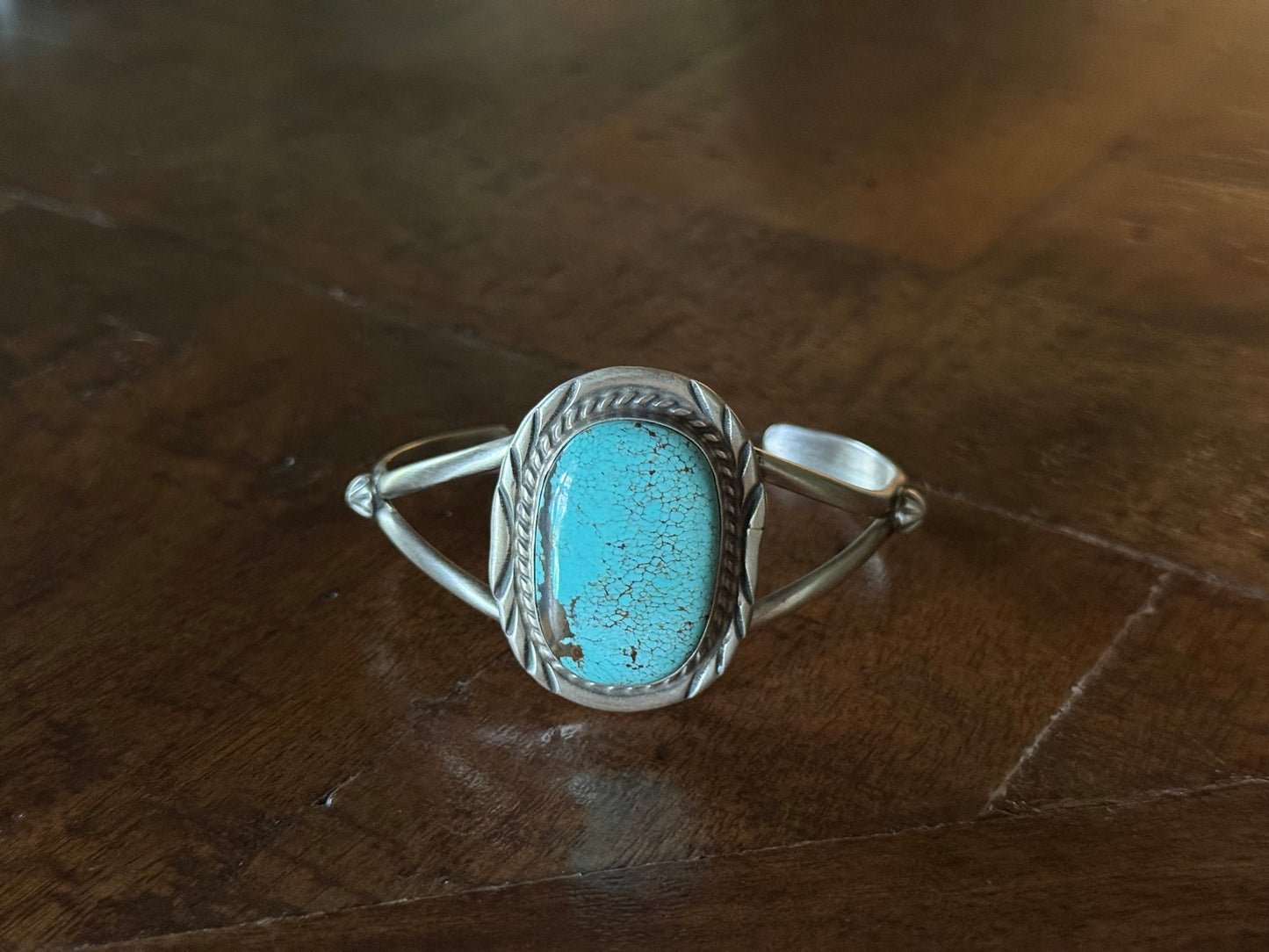 Sterling No. 8 Turquoise Cuff Bracelet