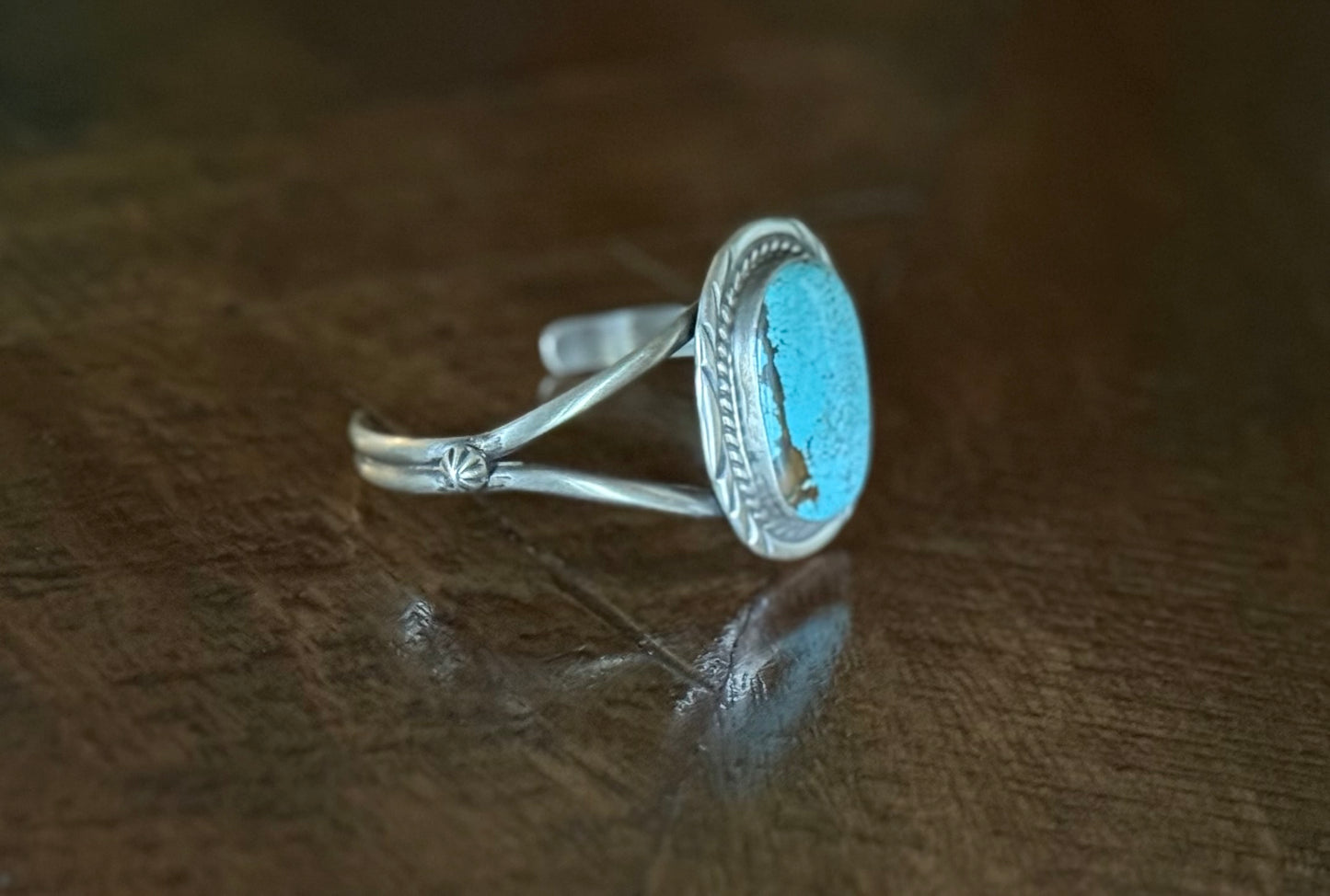 Sterling No. 8 Turquoise Cuff Bracelet