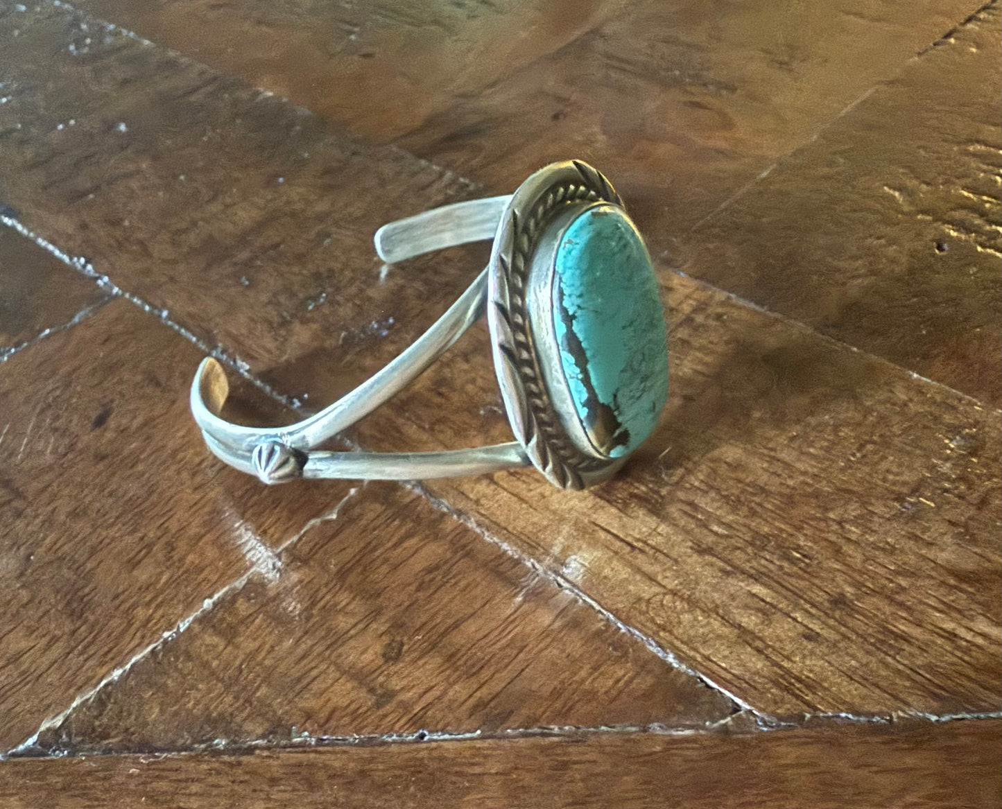Sterling No. 8 Turquoise Cuff Bracelet