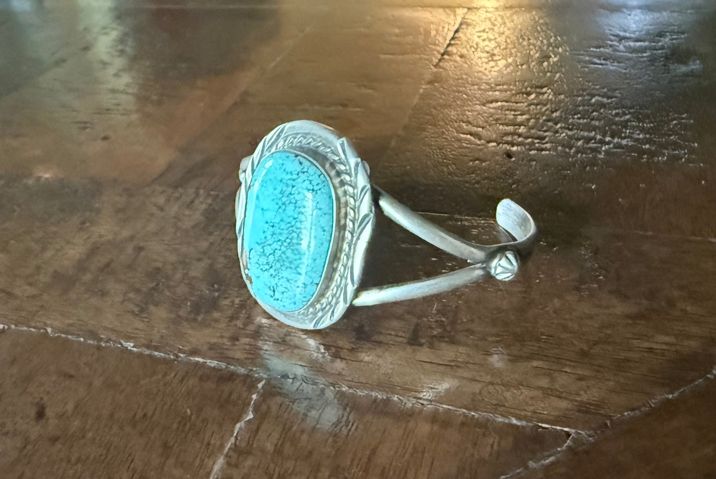 Sterling No. 8 Turquoise Cuff Bracelet