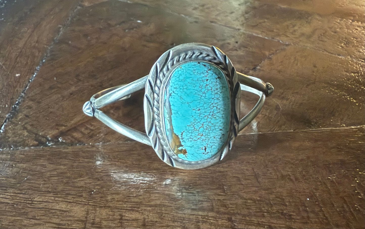 Sterling No. 8 Turquoise Cuff Bracelet