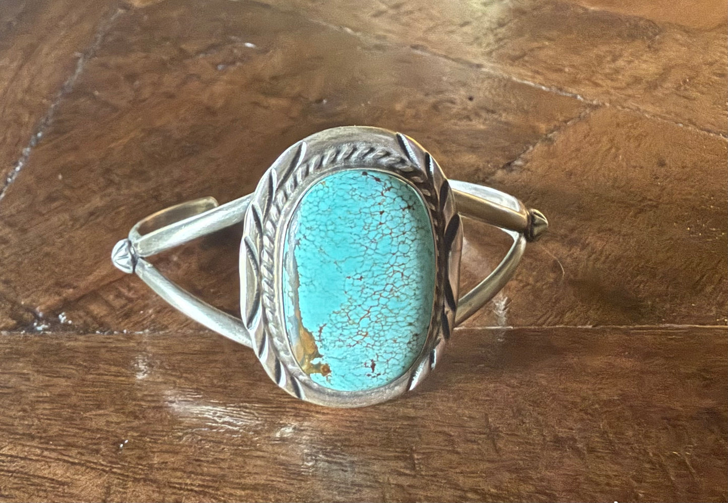 Sterling No. 8 Turquoise Cuff Bracelet