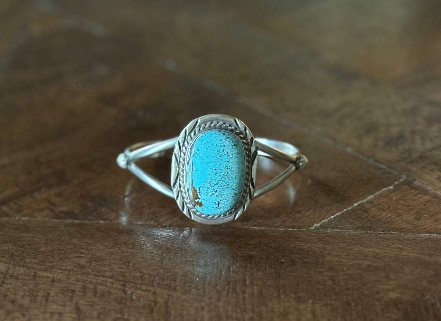 Sterling No. 8 Turquoise Cuff Bracelet