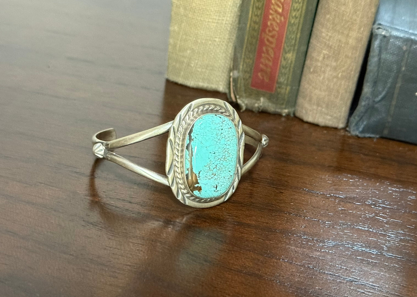 Sterling No. 8 Turquoise Cuff Bracelet
