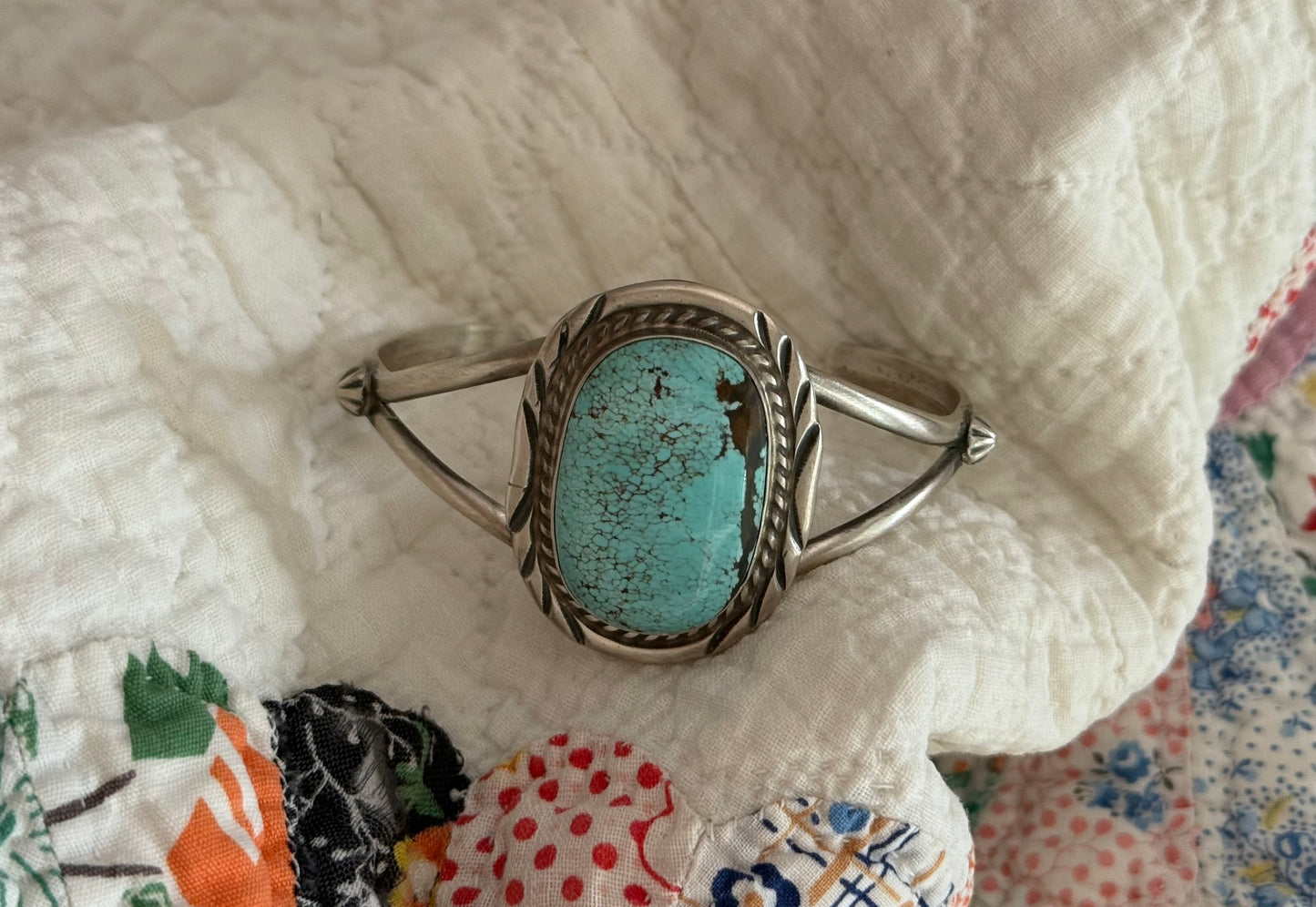 Sterling No. 8 Turquoise Cuff Bracelet