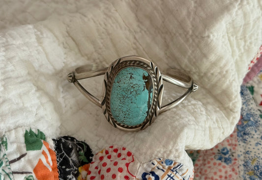 Sterling No. 8 Turquoise Cuff Bracelet