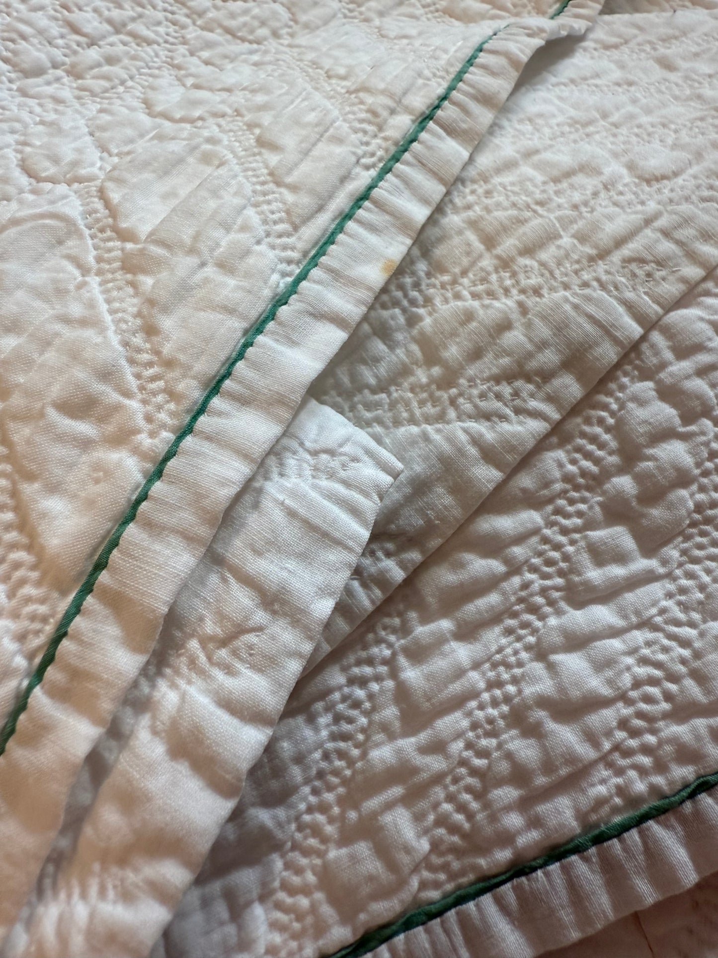 Pair of Vintage Iris Quilts