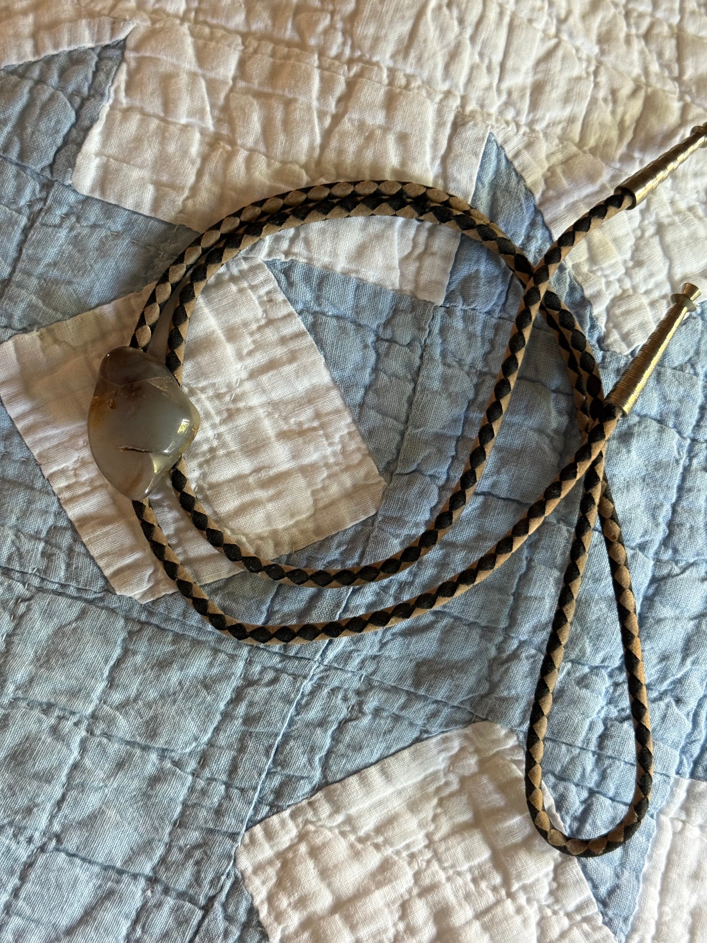 Vintage Smooth Stone Bolo Tie