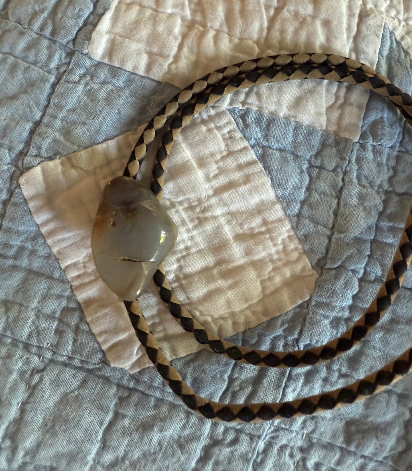 Vintage Smooth Stone Bolo Tie